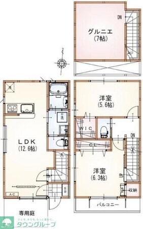 サンライズ西国立の物件間取画像